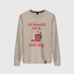 Женский свитшот Горячий шоколад в холодный день