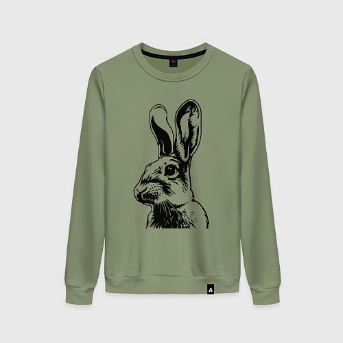 Женский свитшот Wild rabbit / Авокадо – фото 1