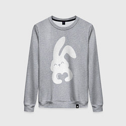 Свитшот хлопковый женский Lovely bunny, цвет: меланж