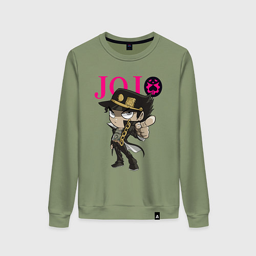 Женский свитшот Дзётаро Кудзё - character - stylization / Авокадо – фото 1