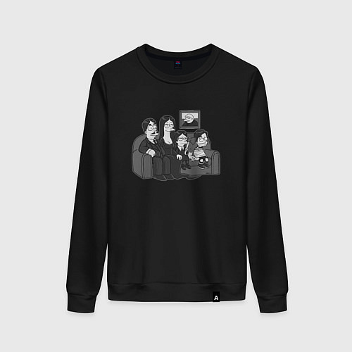 Женский свитшот Addams x Simpsons / Черный – фото 1