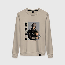 Свитшот хлопковый женский Детектив, цвет: миндальный