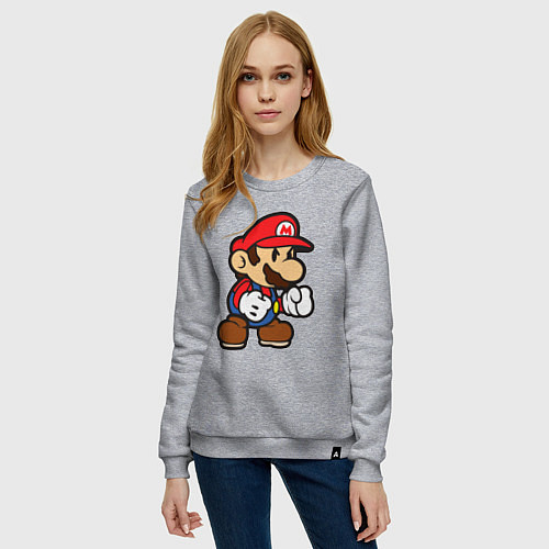 Женский свитшот Классический Марио / Меланж – фото 3