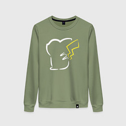 Женский свитшот Пикачу минимализм