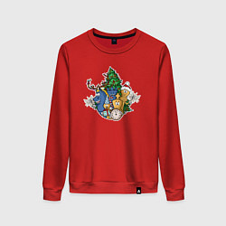 Свитшот хлопковый женский InChess New Year Limited Edition 2023, цвет: красный