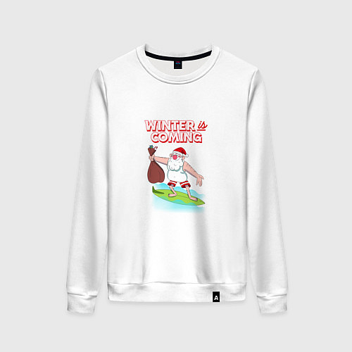 Женский свитшот Winter is coming new year / Белый – фото 1