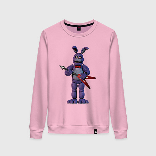 Женский свитшот Бонни с гитарой / Светло-розовый – фото 1