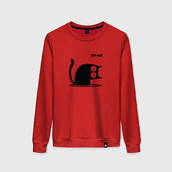 Свитшот хлопковый женский Куку Cat, цвет: красный