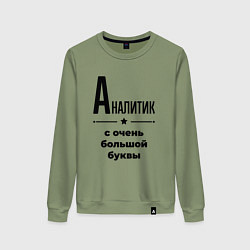 Женский свитшот Аналитик - с очень большой буквы
