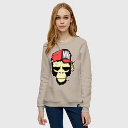 Свитшот хлопковый женский Monkey Swag, цвет: миндальный — фото 2