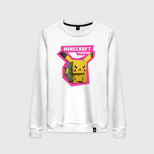Женский свитшот Minecraft - Pikachu / Белый – фото 1