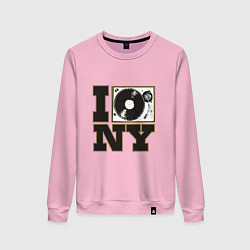 Свитшот хлопковый женский Vinyl New York, цвет: светло-розовый