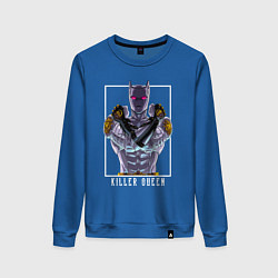 Свитшот хлопковый женский Killer Queen anime, цвет: синий