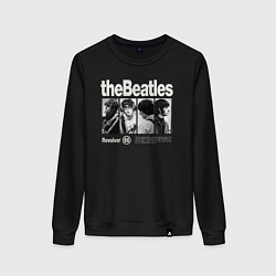 Свитшот хлопковый женский The Beatles rock, цвет: черный