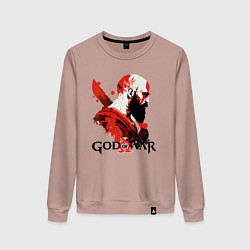 Свитшот хлопковый женский Кратос, арт, цвет: пыльно-розовый
