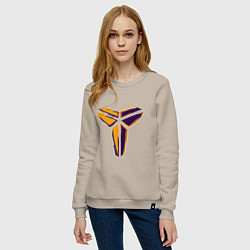 Свитшот хлопковый женский Kobe logo, цвет: миндальный — фото 2