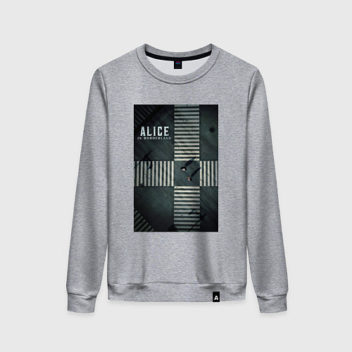 Женский свитшот Алиса в Пограничье / Меланж – фото 1