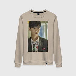 Свитшот хлопковый женский Ли Су-Хёк, цвет: миндальный