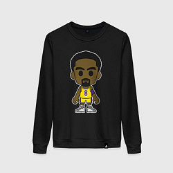 Свитшот хлопковый женский Little Kobe, цвет: черный