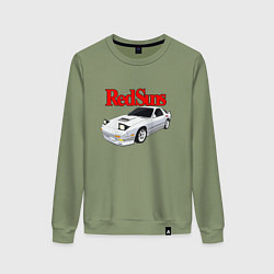 Свитшот хлопковый женский Red Suns, цвет: авокадо
