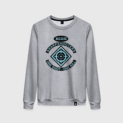 Свитшот хлопковый женский X-COM sharpshooters, цвет: меланж