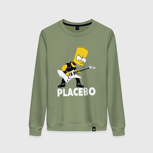 Женский свитшот Placebo Барт Симпсон рокер / Авокадо – фото 1