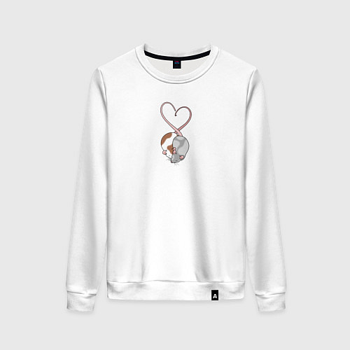 Женский свитшот Мышки-неразлучники / Белый – фото 1