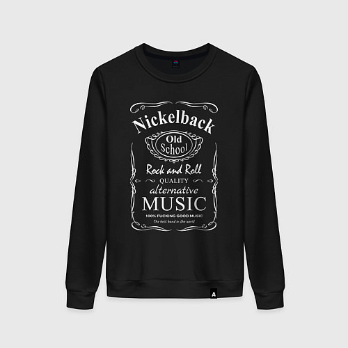 Женский свитшот Nickelback в стиле Jack Daniels / Черный – фото 1