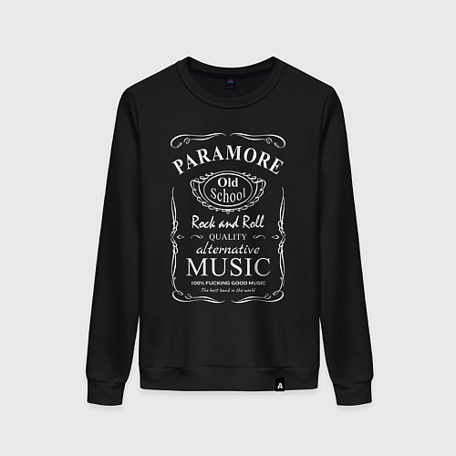 Женский свитшот Paramore в стиле Jack Daniels / Черный – фото 1