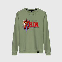 Свитшот хлопковый женский The Legend of Zelda game, цвет: авокадо
