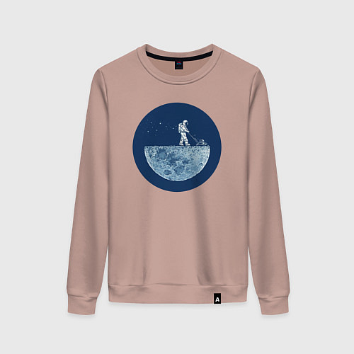 Женский свитшот Космонавт с газонокосилкой / Пыльно-розовый – фото 1