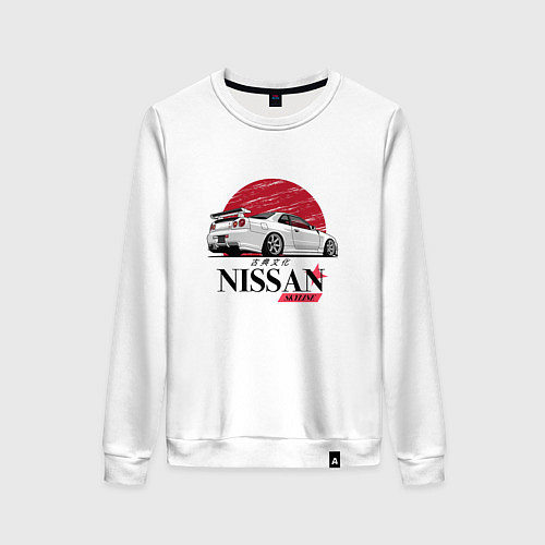Женский свитшот Nissan Skyline japan / Белый – фото 1