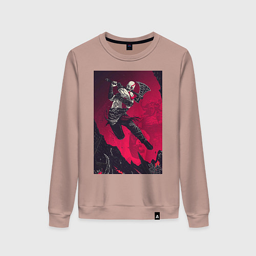 Женский свитшот Игра god of war / Пыльно-розовый – фото 1