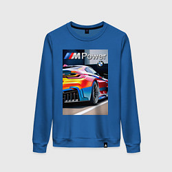 Свитшот хлопковый женский BMW M Power - motorsport, цвет: синий