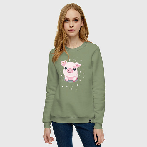 Женский свитшот Пухляш / Авокадо – фото 3