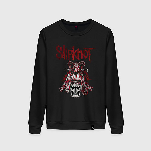 Женский свитшот Slipknot рогатый череп / Черный – фото 1