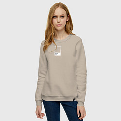 Свитшот хлопковый женский Pantone Best Color, цвет: миндальный — фото 2
