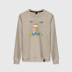 Женский свитшот Космонавт доброта