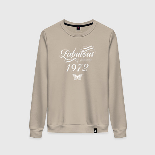 Женский свитшот Fabulous since 1972 / Миндальный – фото 1