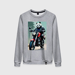 Свитшот хлопковый женский Panda - cool biker, цвет: меланж