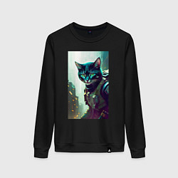 Женский свитшот Cool kitten - cyberpunk