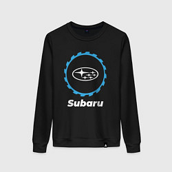 Свитшот хлопковый женский Subaru в стиле Top Gear, цвет: черный