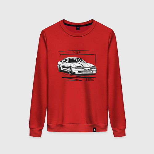 Женский свитшот Toyota Supra MK3 / Красный – фото 1