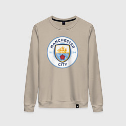 Свитшот хлопковый женский Manchester City FC, цвет: миндальный
