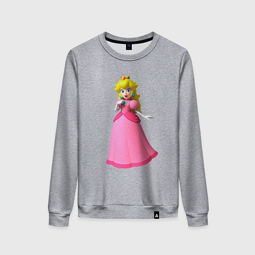 Женский свитшот Пич принцесса из Марио / Меланж – фото 1