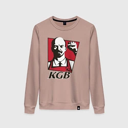 Свитшот хлопковый женский KGB Lenin, цвет: пыльно-розовый