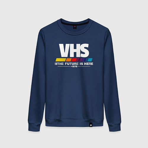 Женский свитшот VHS retro 1976 / Тёмно-синий – фото 1