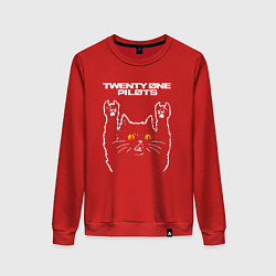 Женский свитшот Twenty One Pilots rock cat