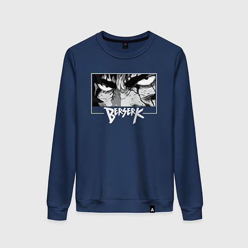 Женский свитшот Ярость Гатса аниме / Тёмно-синий – фото 1