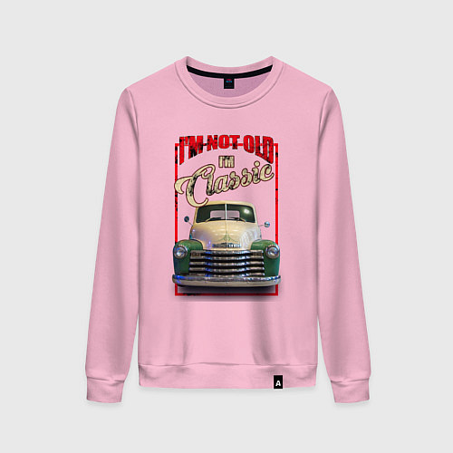 Женский свитшот Классика автомобиль Chevrolet Thriftmaster / Светло-розовый – фото 1